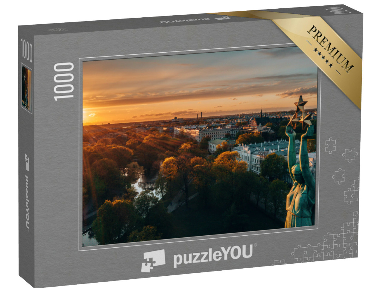 Puzzle 1000 Teile „Freiheitsdenkmal Milda in Riga, Lettland“