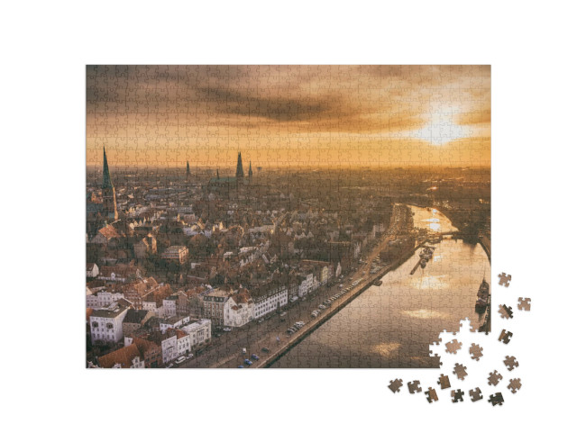 Puzzle 1000 Teile „Hansestadt Lübeck“