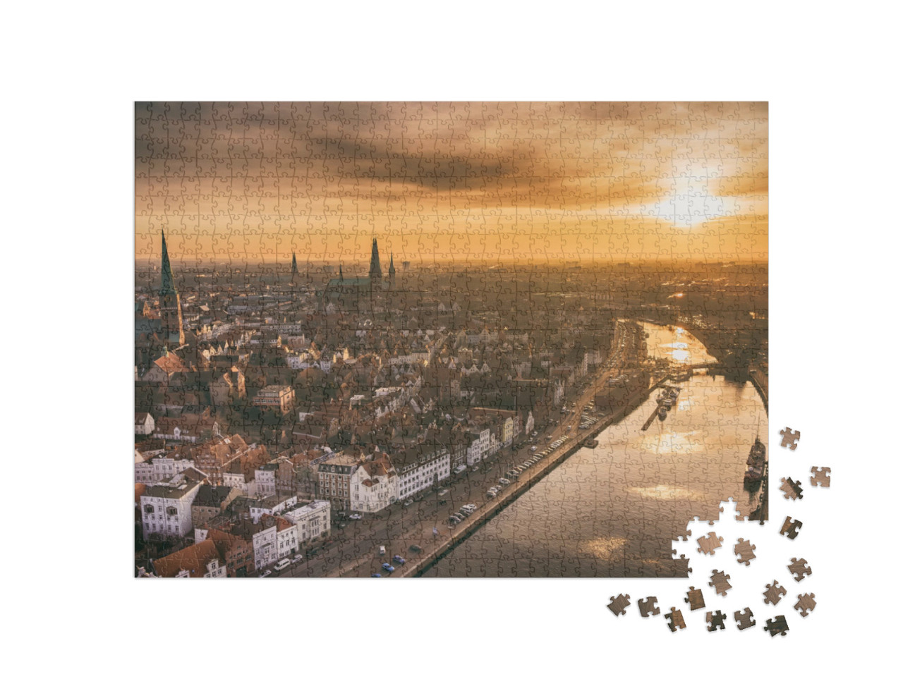 Puzzle 1000 Teile „Hansestadt Lübeck“