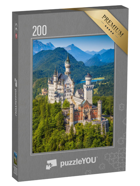 Puzzle 200 Teile „Schloss Neuschwanstein, erbaut im 19. Jahrhundert von König Ludwig II.“