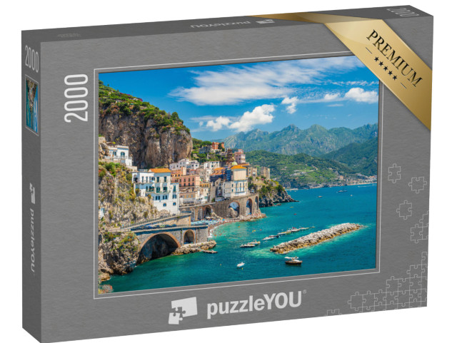 Puzzle 2000 Teile „Atrani Stadt an der berühmten Amalfiküste, Italien“