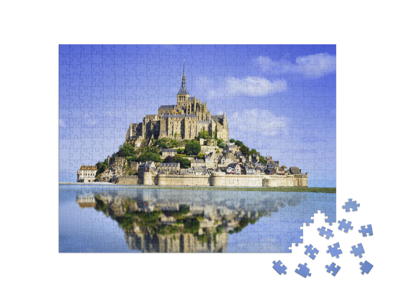 Puzzle 500 Teile „Die Insel Mont saint Michel, Normandie, Frankreich“