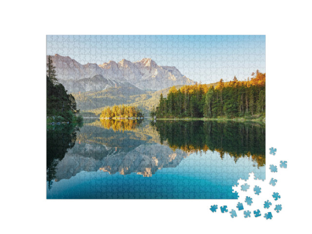 Puzzle 1000 Teile „Landschaftlich reizvolle Umgebung in der Nähe des berühmten Eibsees“