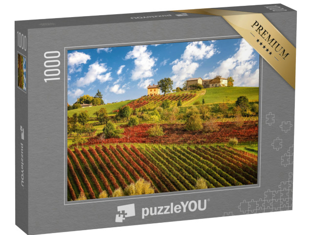 Puzzle 1000 Teile „Lambrusco-Weinberge bei Castelvetro, Emilia Romagna, Italien“