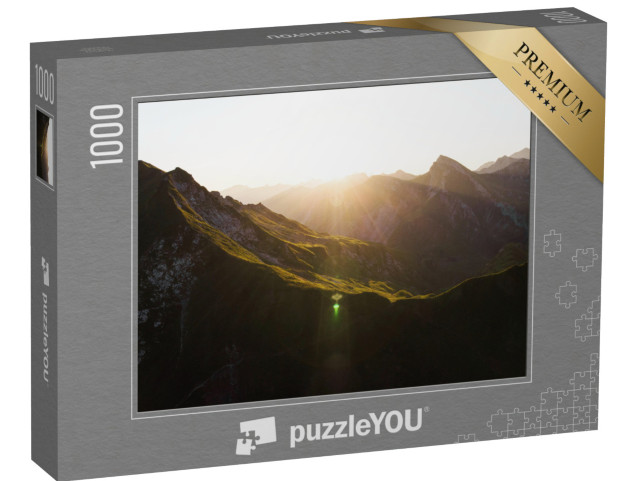 Puzzle 1000 Teile „Alpenpanorama in goldenem Sonnenlicht, Österreich“