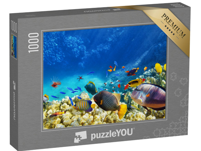 Puzzle 1000 Teile „Unterwasserwelt mit Korallen und tropischen Fischen “