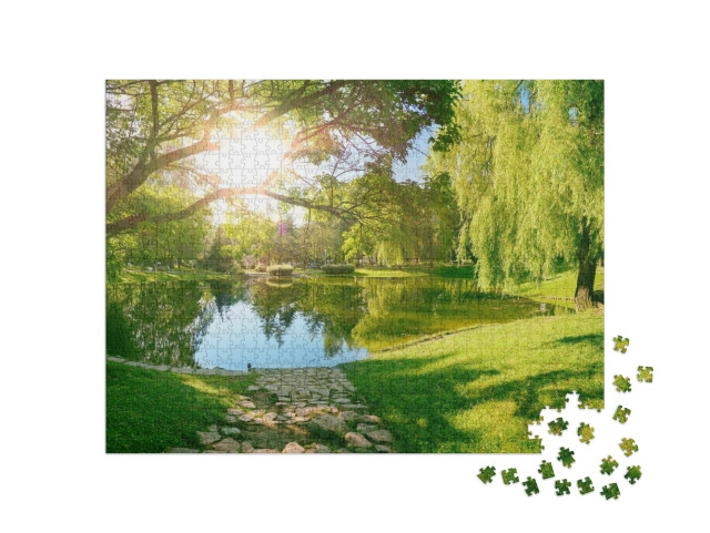 Puzzle 1000 Teile „Frühlingstag im Park“