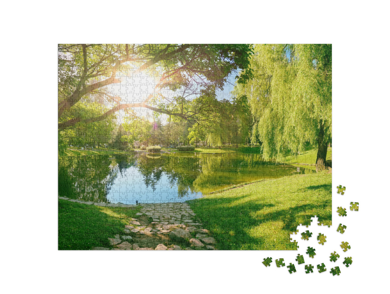 Puzzle 1000 Teile „Frühlingstag im Park“