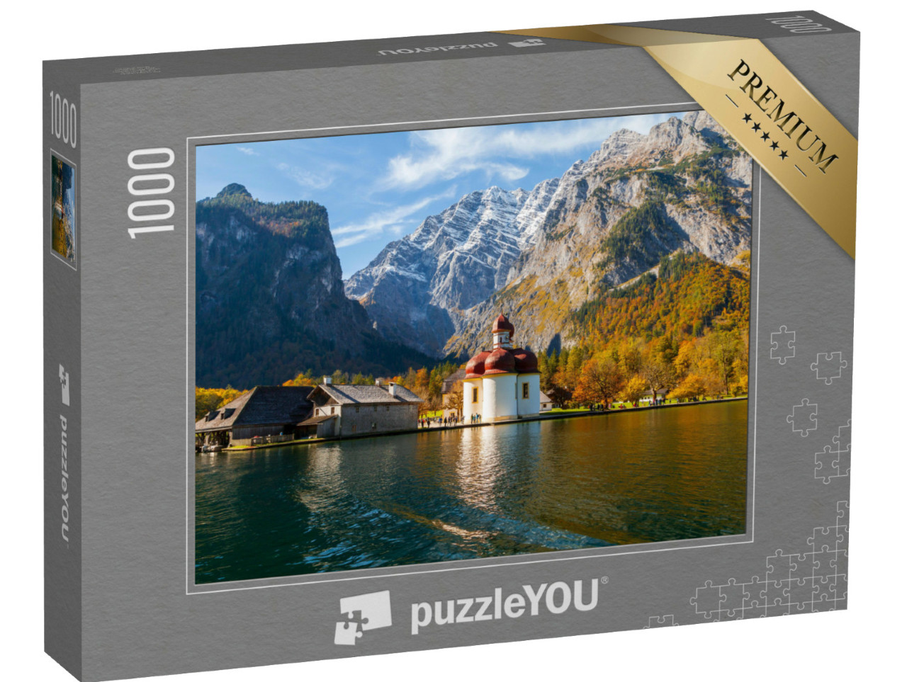 Puzzle 1000 Teile „St. Bartholomä am Königssee, Bayern, Deutschland“