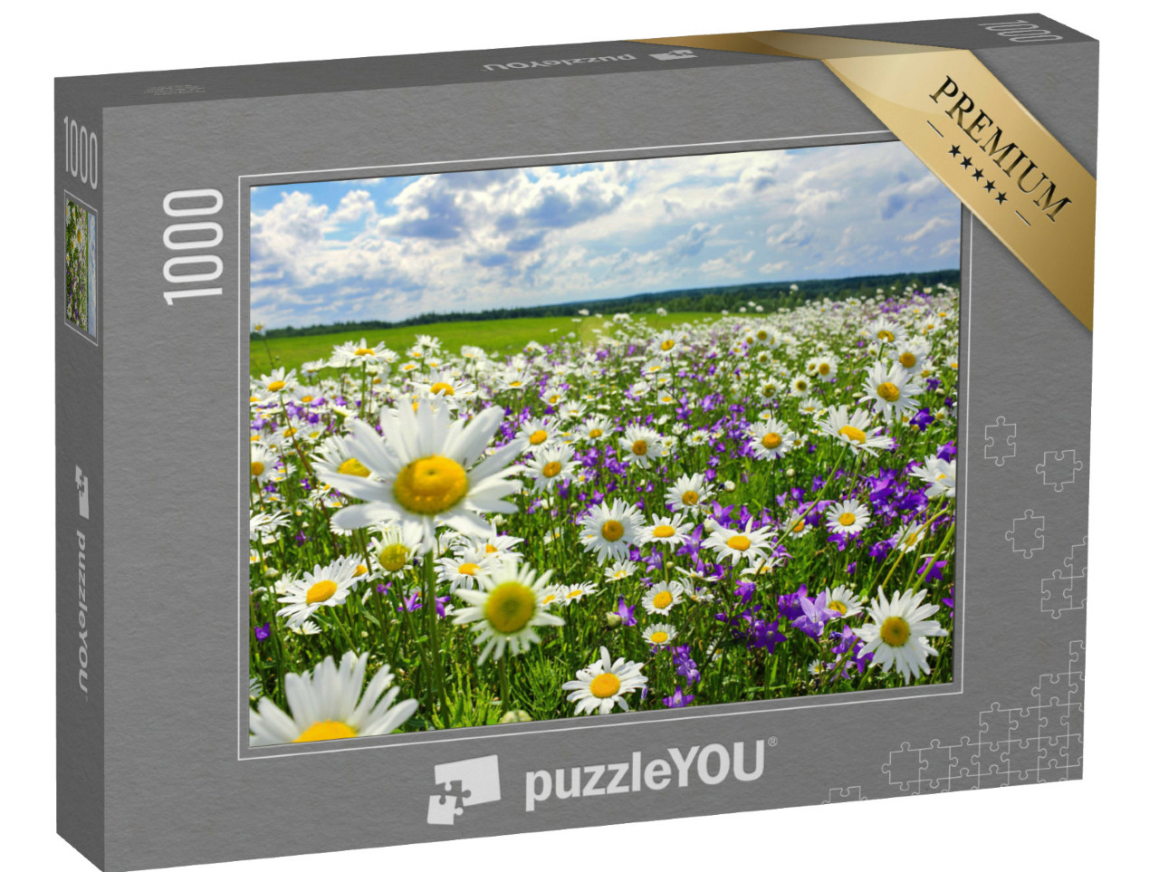 Puzzle 1000 Teile „Sommerlandschaft mit blühender Wiese und Blumen“