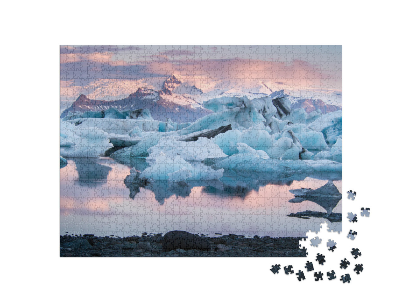 Puzzle 1000 Teile „Gletscherlagune Jokulsarlon, Island“