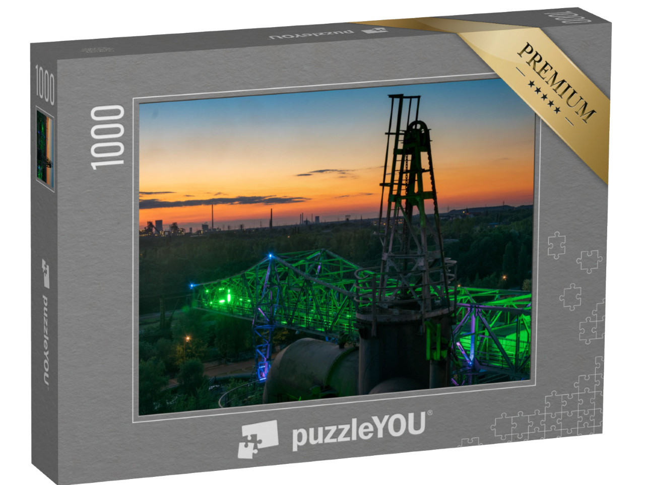 Puzzle 1000 Teile „Stahlhütte bei Duisburg, Ruhrgebiet, Nordrhein-Westfalen“