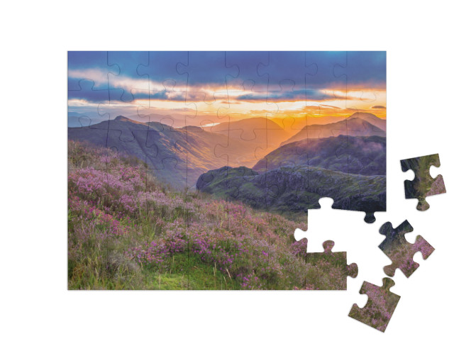 Puzzle 48 Teile „Talansicht von Glencoe, Highlands, Schottland“