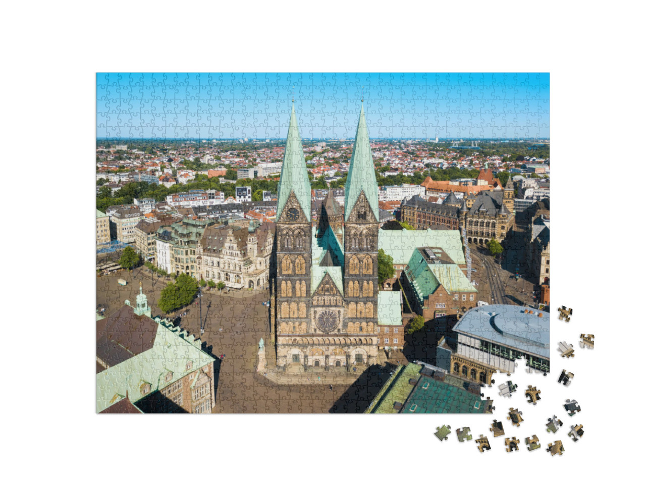 Puzzle 1000 Teile „Dom auf dem Marktplatz in Bremen“