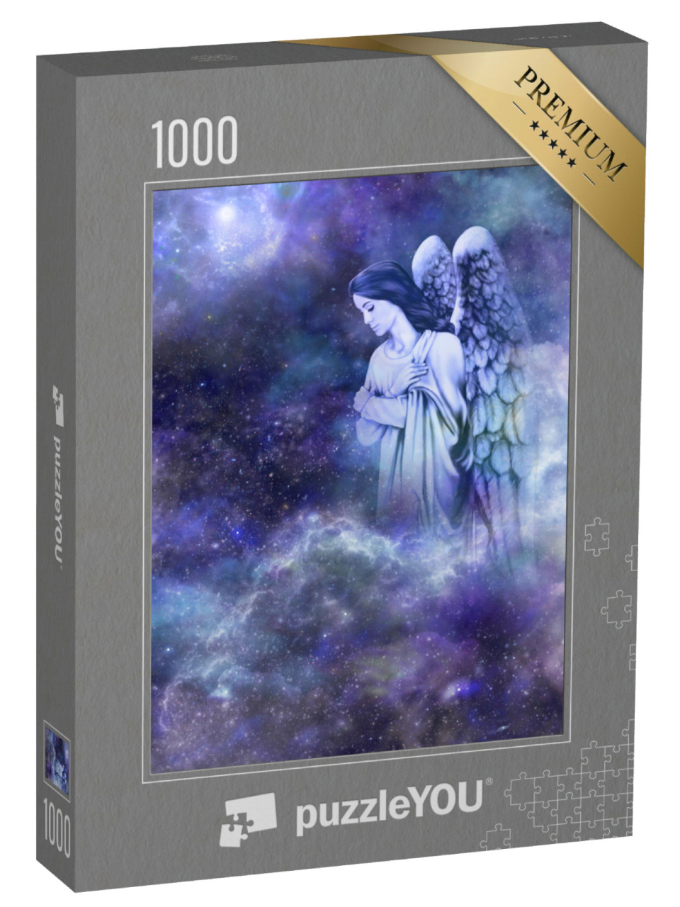 Puzzle 1000 Teile „Schutzengel mit nachdenklichen Ausdruck  “