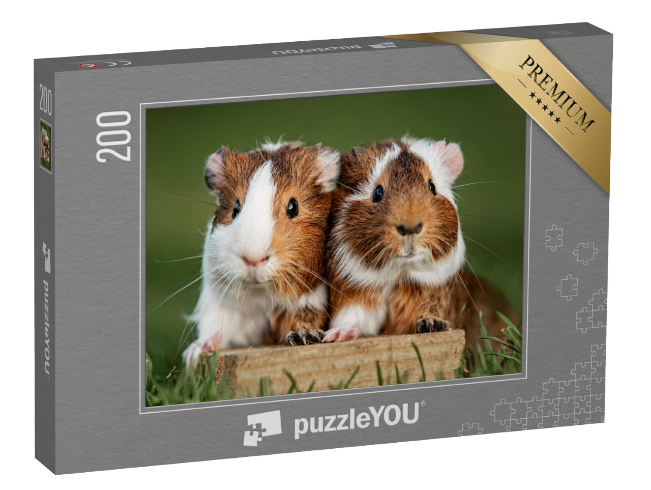 Puzzle 200 Teile „Zwei Meerschweinchen“