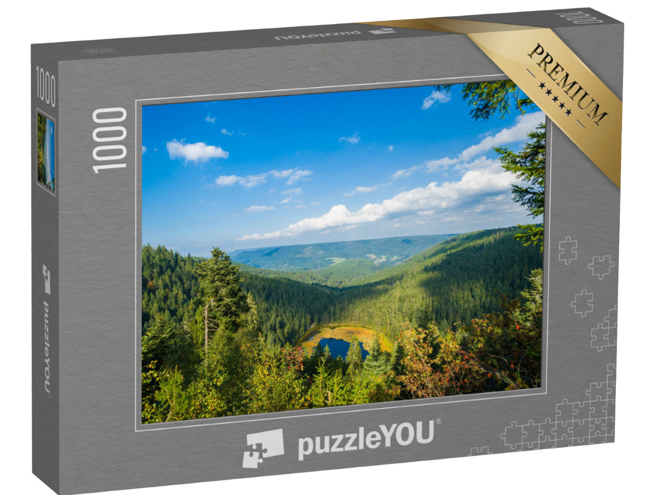 Puzzle 1000 Teile „Huzenbacher See bei Baiersbronn im Schwarzwald, Baden-Württemberg, Deutschland“