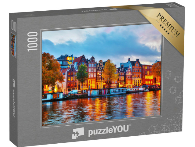 Puzzle 1000 Teile „Amsterdam im Sonnenuntergang, Niederlande“