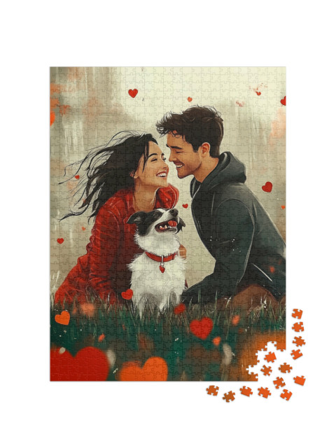 Puzzle 1000 Teile „Familienglück voller Liebe“