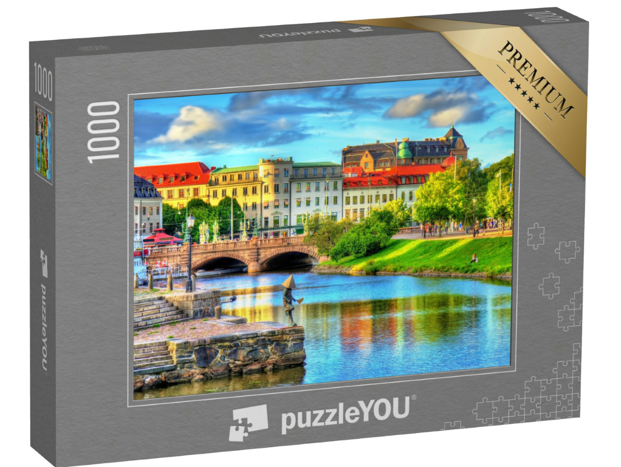 Puzzle 1000 Teile „Kanal im historischen Zentrum von Göteborg, Schweden“