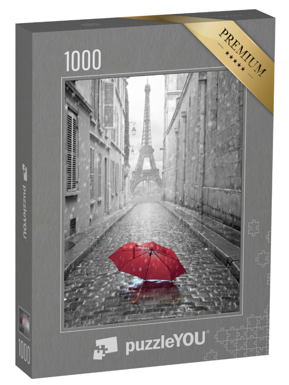 Puzzle 1000 Teile „Eiffelturm: Blick von der Straße von Paris“