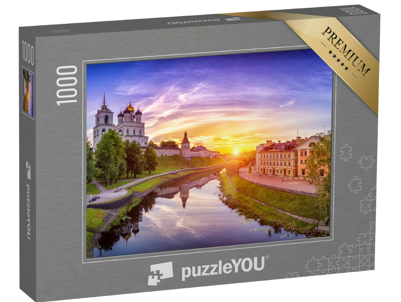 Puzzle 1000 Teile „Goldene Kuppel der Dreifaltigkeitskirche, Pskow, Russland“