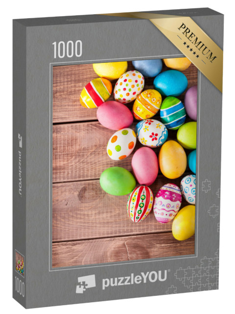 Puzzle 1000 Teile „Fröhliche bunte Ostereier“