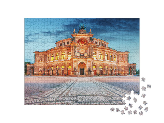 Puzzle 1000 Teile „Berühmte Semperoper in Dresden, Deutschland“