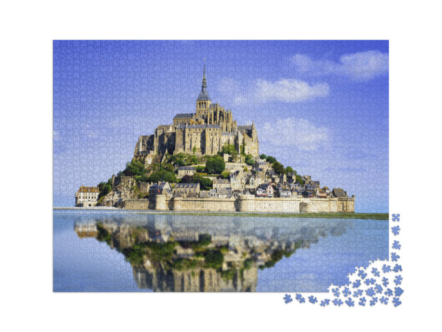 Puzzle 2000 Teile „Die Insel Mont saint Michel, Normandie, Frankreich“