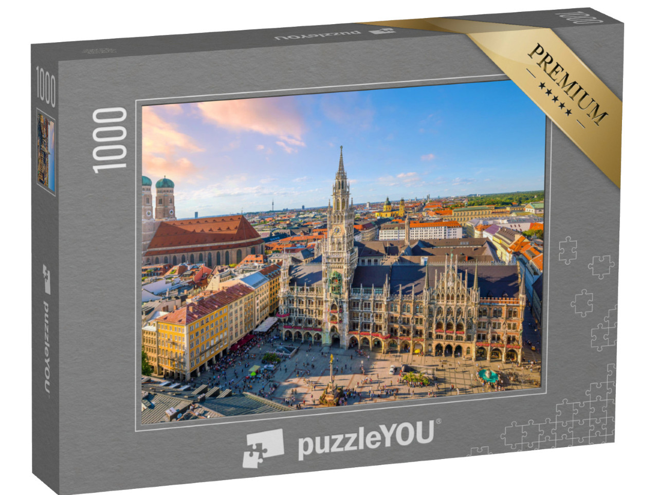 Puzzle 1000 Teile „München: Rathaus am Marienplatz“