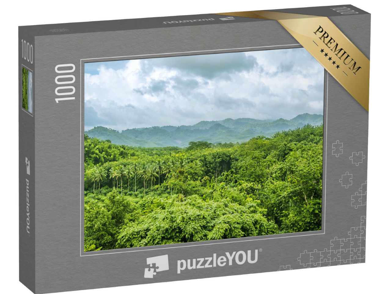 Puzzle 1000 Teile „Regenwald in der Regenzeit in Surat Thani, Thailand“