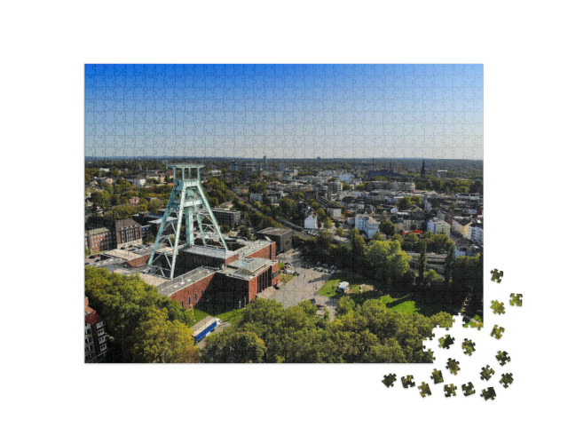 Puzzle 1000 Teile „Stadt Bochum mit Bergbaumuseum, Deutschland“