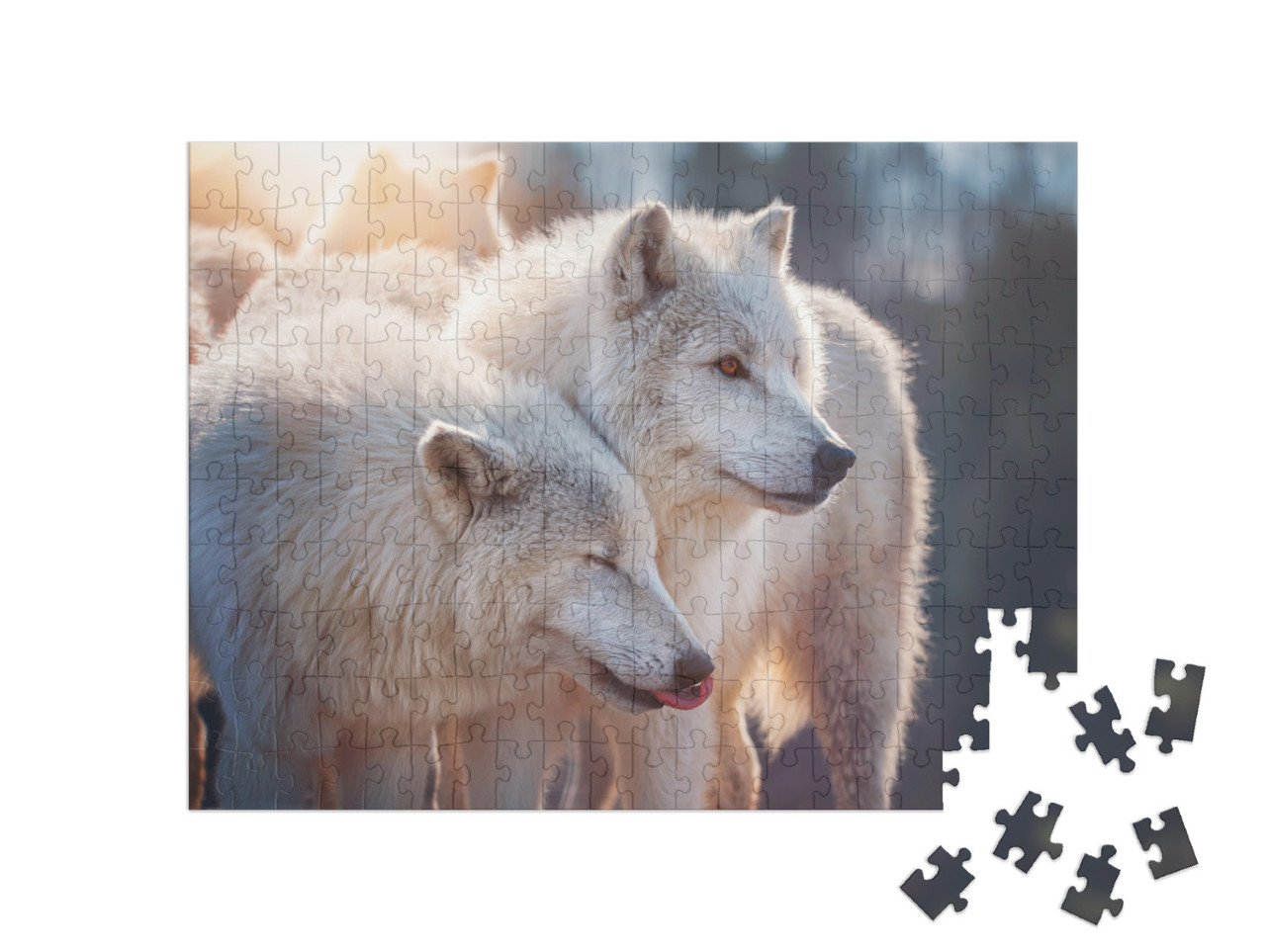 Puzzle 200 Teile „Arktischer Wolf“
