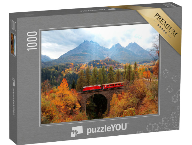 Puzzle 1000 Teile „Ein Zug der Rhätischen Bahn“