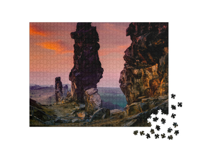 Puzzle 1000 Teile „Teufelsmauer, Harz, Deutschland“