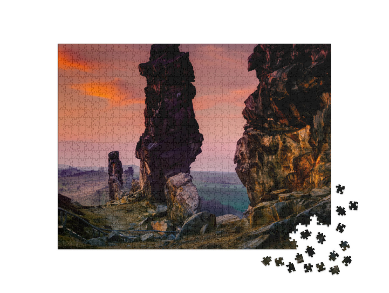 Puzzle 1000 Teile „Teufelsmauer, Harz, Deutschland“