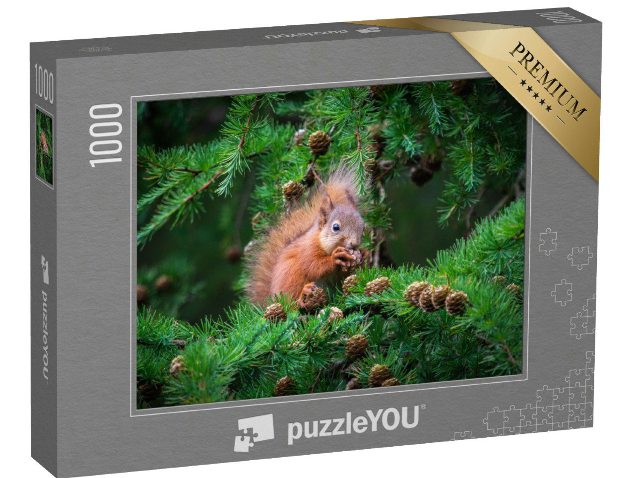 Puzzle 1000 Teile „Das kleine Eichhörnchen im Baum“