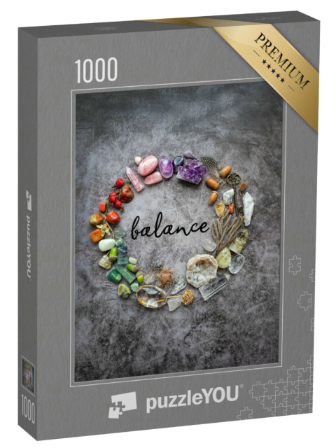 Puzzle 1000 Teile „Edelsteine und magische Hexenartikel“