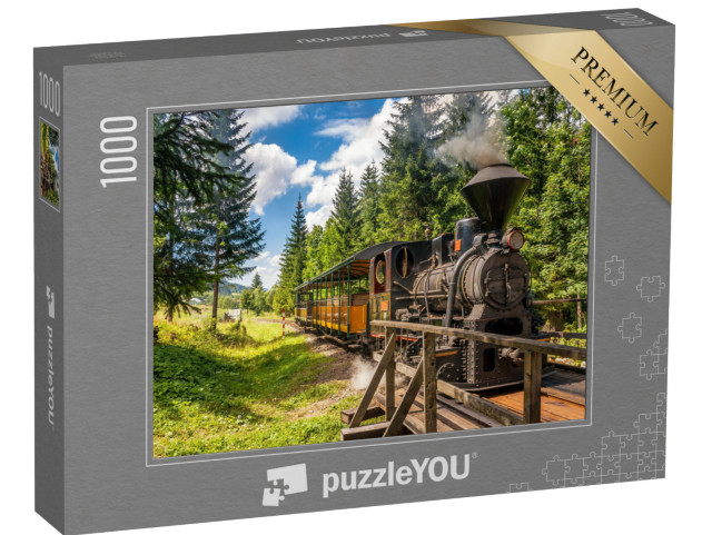 Puzzle 1000 Teile „Historische Dampflokomotive in der Slowakei“