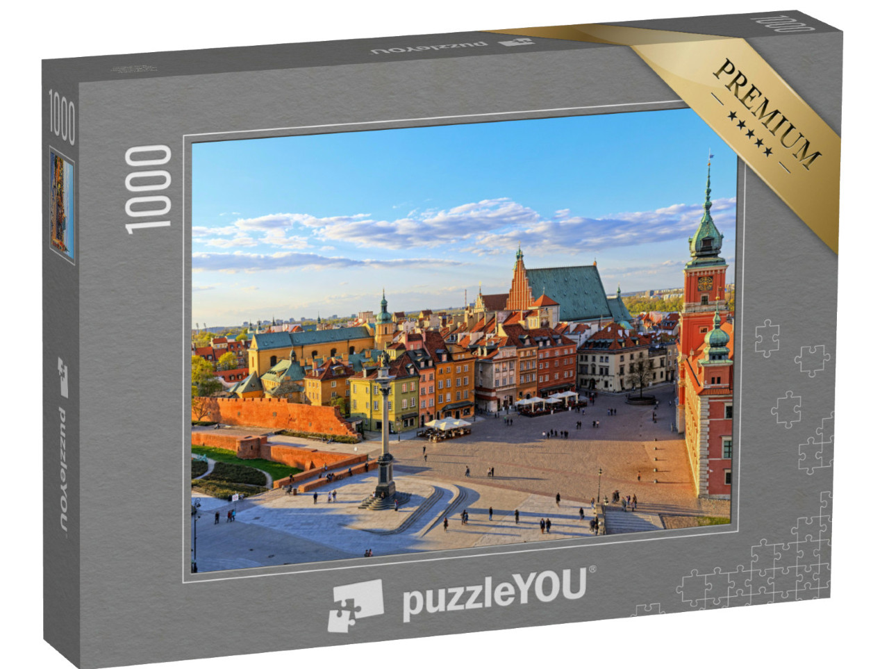 Puzzle 1000 Teile „Blick von oben auf Warschau mit Altstadt, Polen“