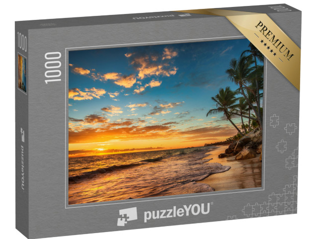 Puzzle 1000 Teile „Sonnenaufgang auf einer tropischen Insel“