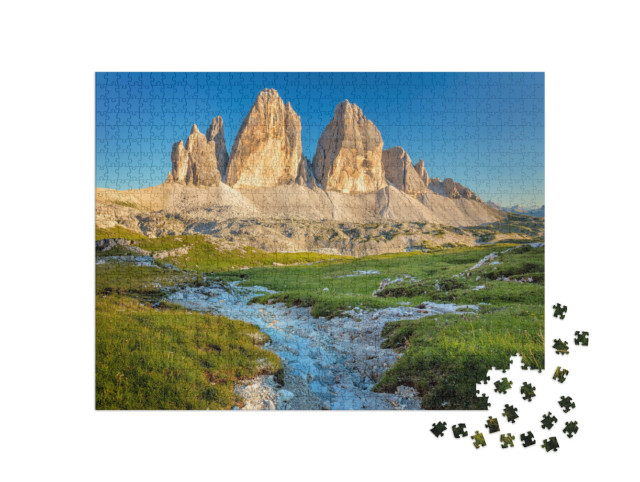 Puzzle 1000 Teile „Die berühmten Drei Zinnen in den Dolomiten, Italien“