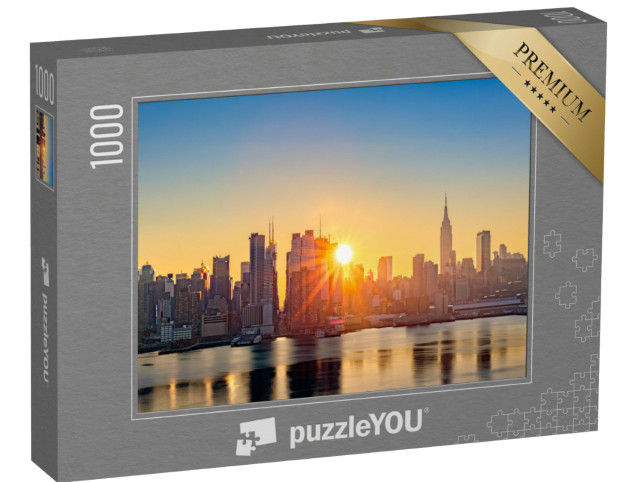 Puzzle 1000 Teile „Midtown Manhattan im Sonnenaufgang“