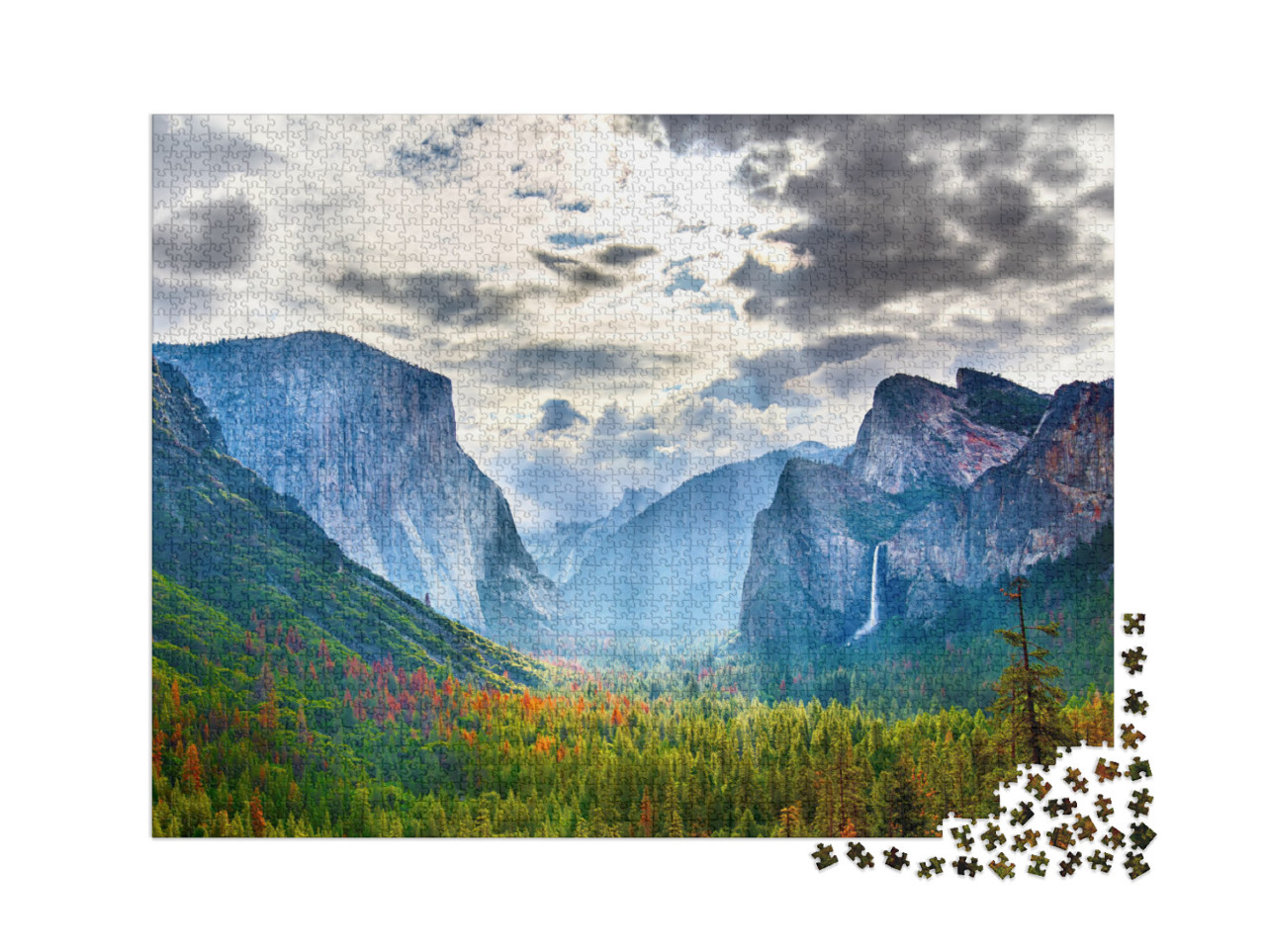 Puzzle 2000 Teile „Beeindruckendes Naturschauspiel im Yosemite Nationalpark, USA“
