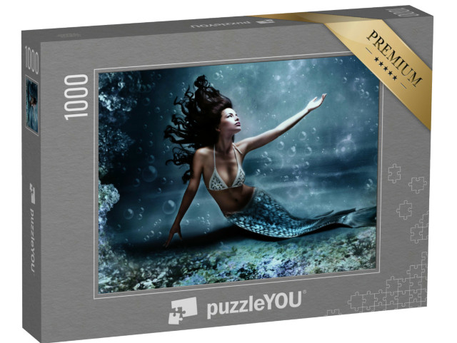 Puzzle 1000 Teile „Eine Meerjungfrau im Ozean“