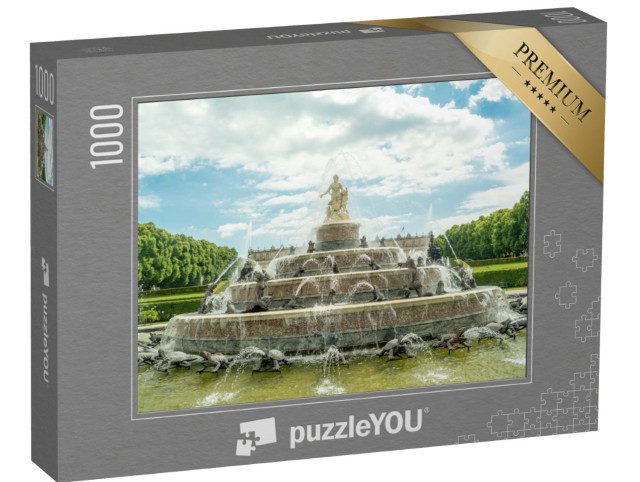 Puzzle 1000 Teile „Brunnen am König-Ludwigs-Schloss auf der Herreninsel, Chiemsee, Deutschland“
