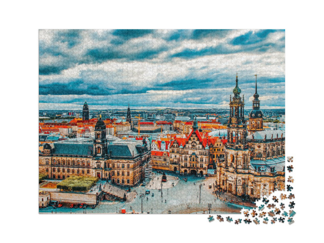Puzzle 2000 Teile „Historisches Zentrum der Dresdner Altstadt“