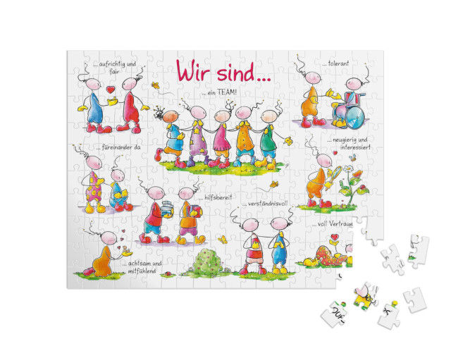 Puzzle 200 Teile „Oups – Wir sind ein Team“