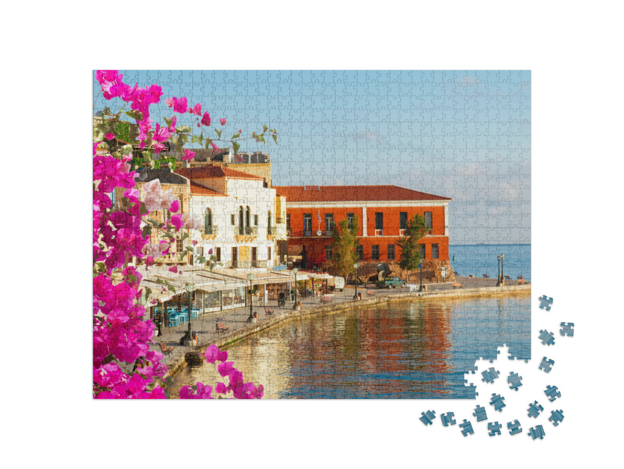 Puzzle 1000 Teile „Küste von Chania mit Altstadt, Kreta, Griechenland“