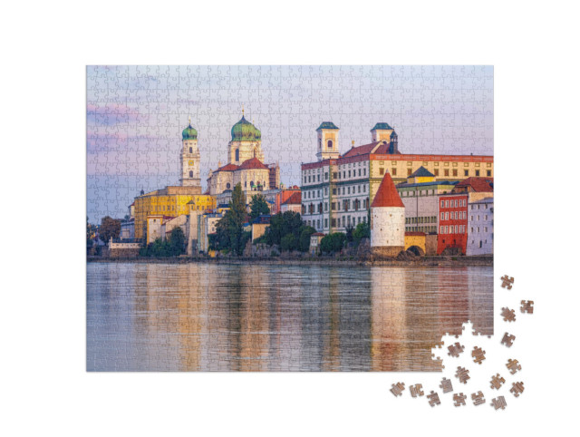 Puzzle 1000 Teile „Historische Barock-Altstadt in Passau am Inn“